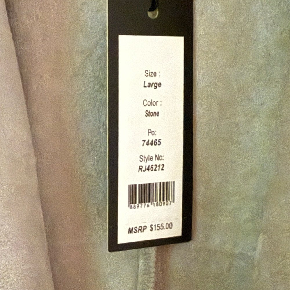 NWT!{Romeo + Juliet Couture}-Size: L-Faux Suede Waterfall Jacket in Stone - Picture 4 of 6